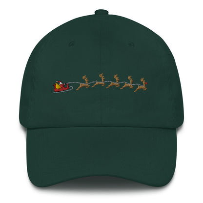 The Sleigh | Christmas / Holiday Themed Embroidered Dad Hat