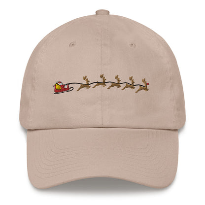 The Sleigh | Christmas / Holiday Themed Embroidered Dad Hat