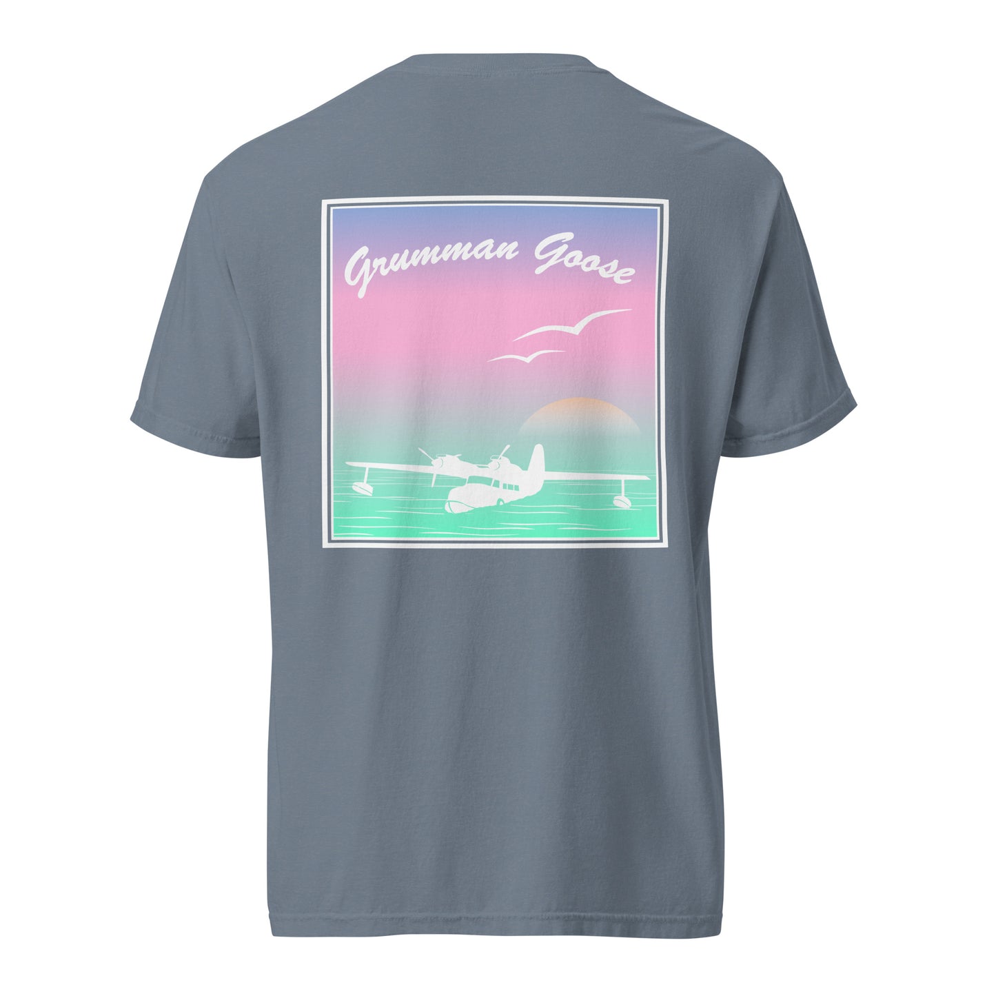 The Sunset Goose | Grumman Goose Seaplane Graphic Printed Tee Shirt