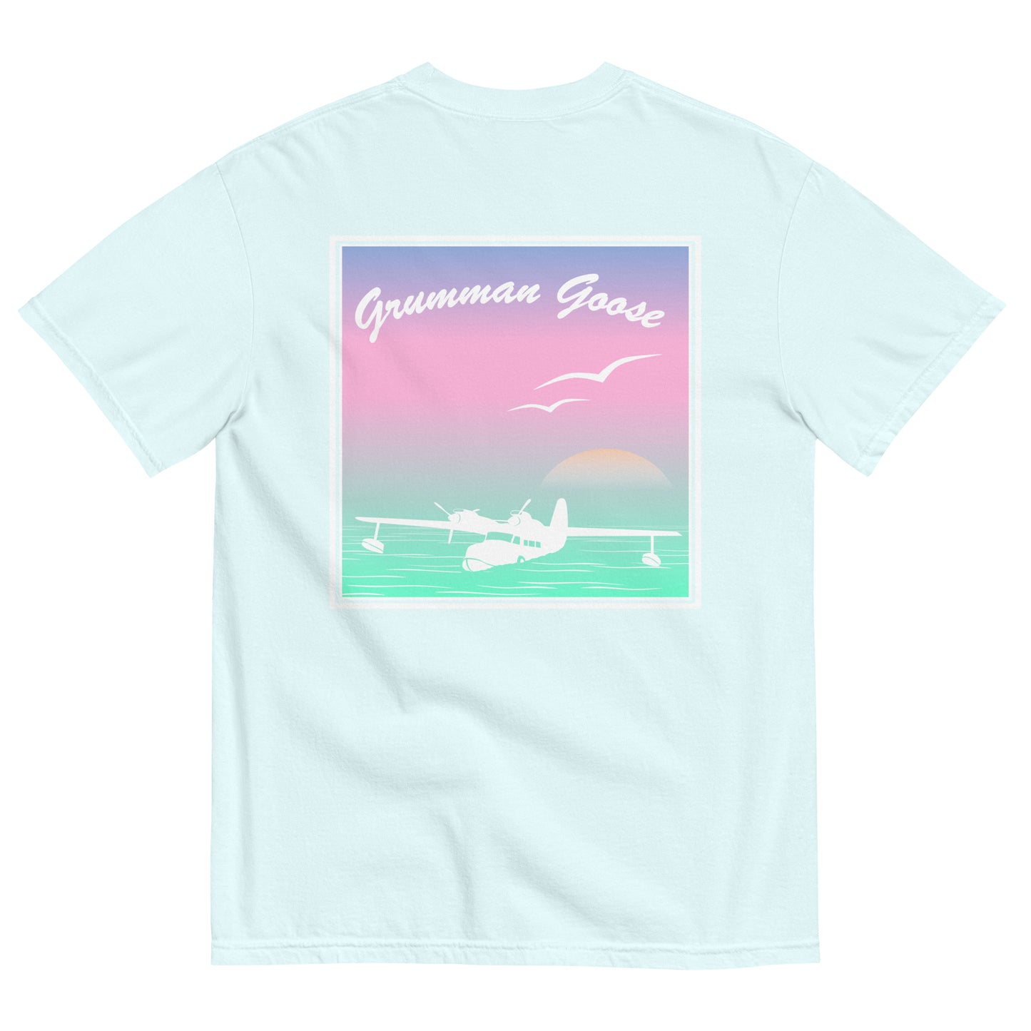 The Sunset Goose | Grumman Goose Seaplane Graphic Printed Tee Shirt