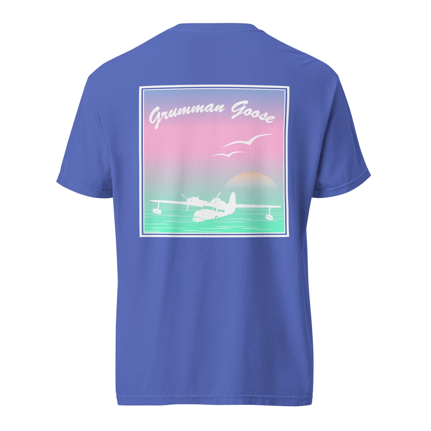 The Sunset Goose | Grumman Goose Seaplane Graphic Printed Tee Shirt