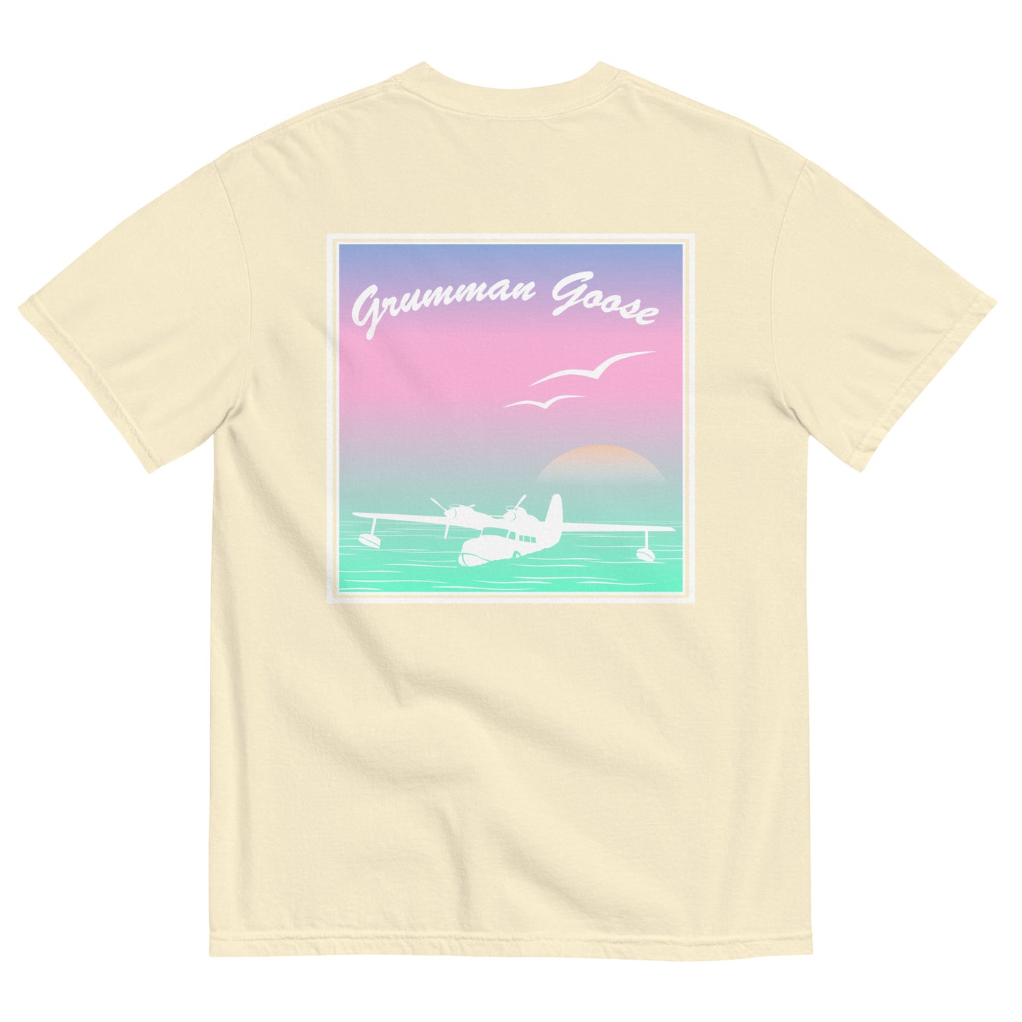 The Sunset Goose | Grumman Goose Seaplane Graphic Printed Tee Shirt