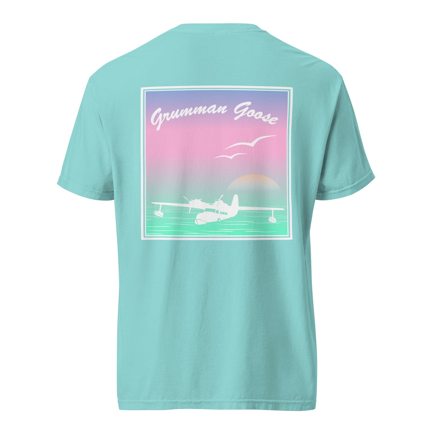 The Sunset Goose | Grumman Goose Seaplane Graphic Printed Tee Shirt