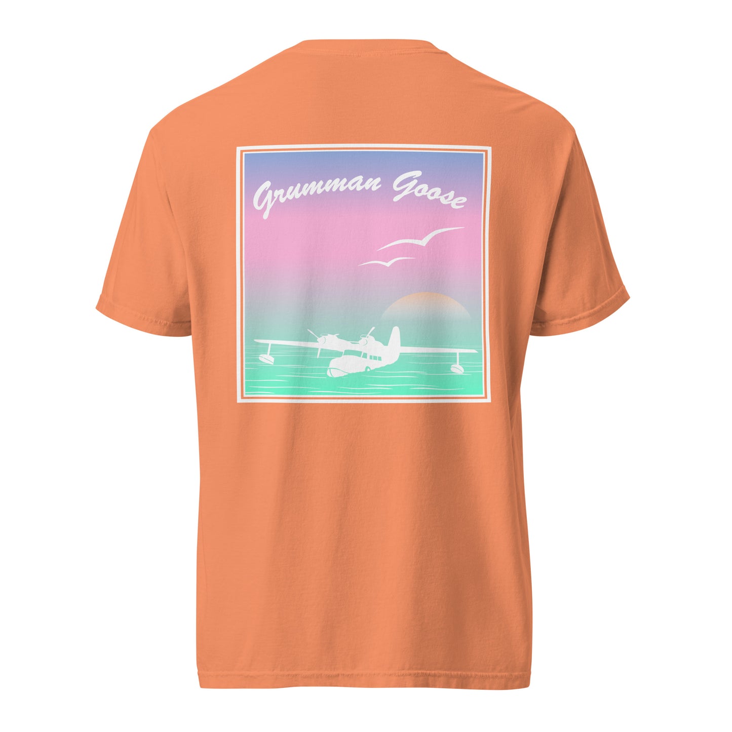 The Sunset Goose | Grumman Goose Seaplane Graphic Printed Tee Shirt