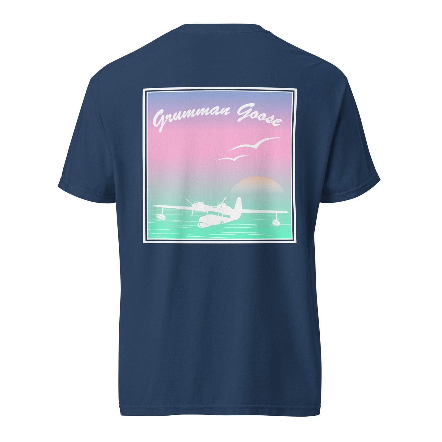 The Sunset Goose | Grumman Goose Seaplane Graphic Printed Tee Shirt