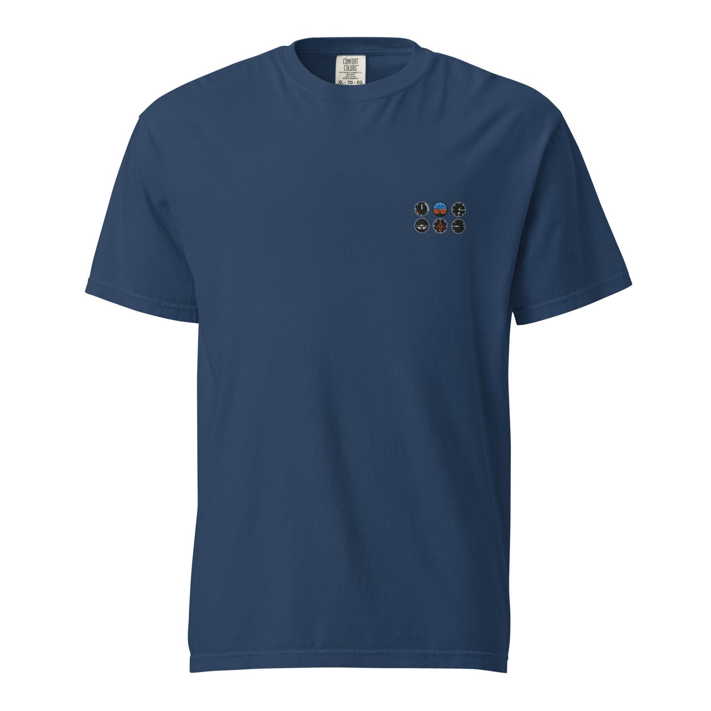 The Six Pack Tee | Aviation Enthusiast and Pilot's Embroidered T-Shirt