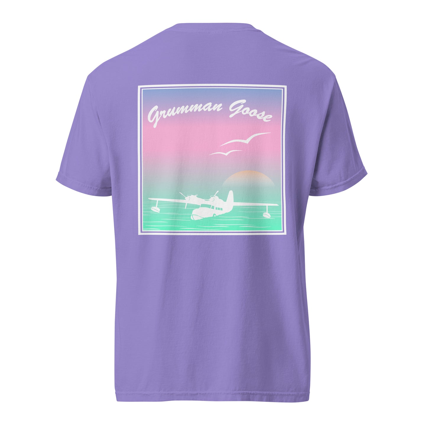 The Sunset Goose | Grumman Goose Seaplane Graphic Printed Tee Shirt