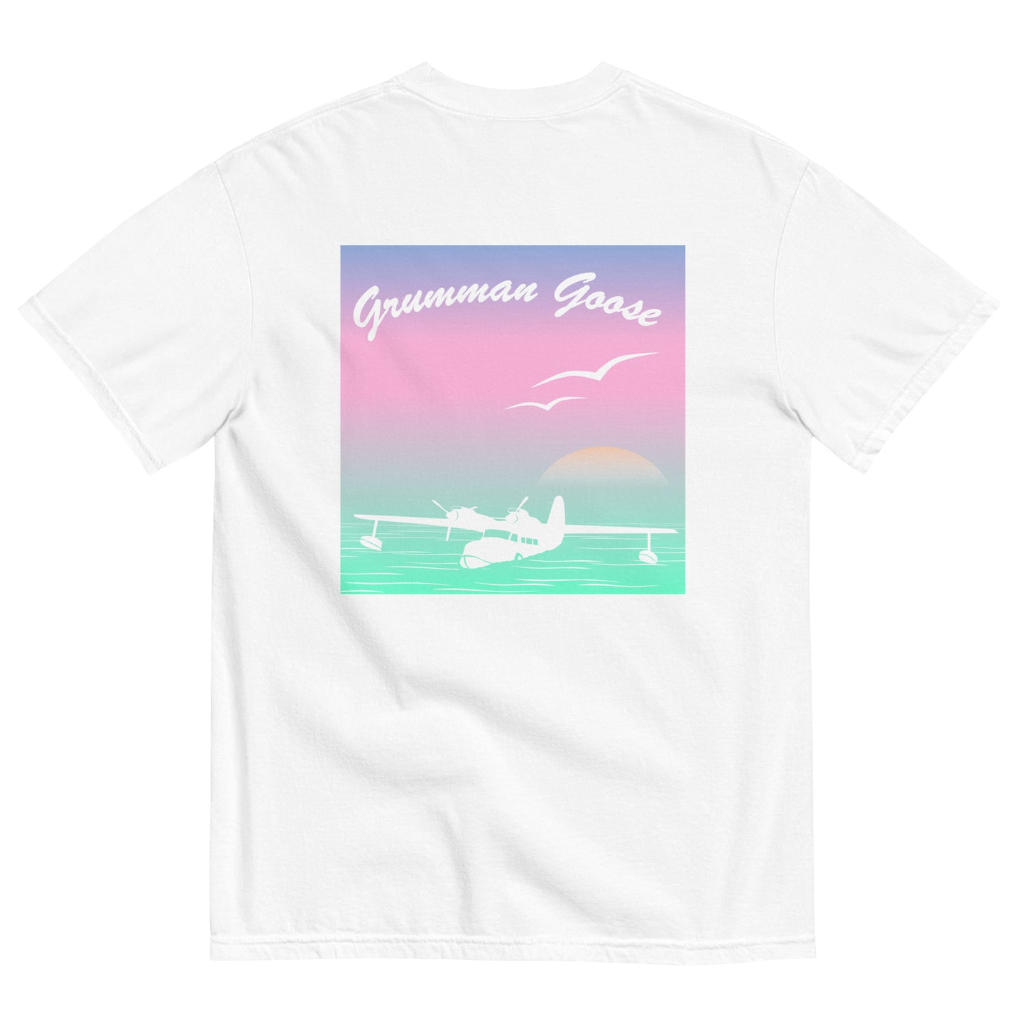 The Sunset Goose | Grumman Goose Seaplane Graphic Printed Tee Shirt