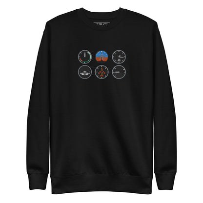 The Six Pack Sweatshirt | Aviation Enthusiast and Pilot's Embroidered Sweatshirt