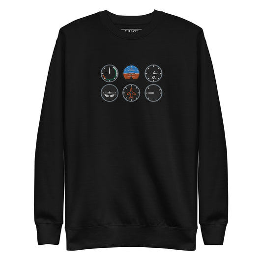 The Six Pack Sweatshirt | Aviation Enthusiast and Pilot's Embroidered Sweatshirt