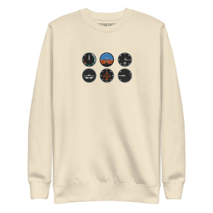 The Six Pack Sweatshirt | Aviation Enthusiast and Pilot's Embroidered Sweatshirt