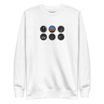 The Six Pack Sweatshirt | Aviation Enthusiast and Pilot's Embroidered Sweatshirt