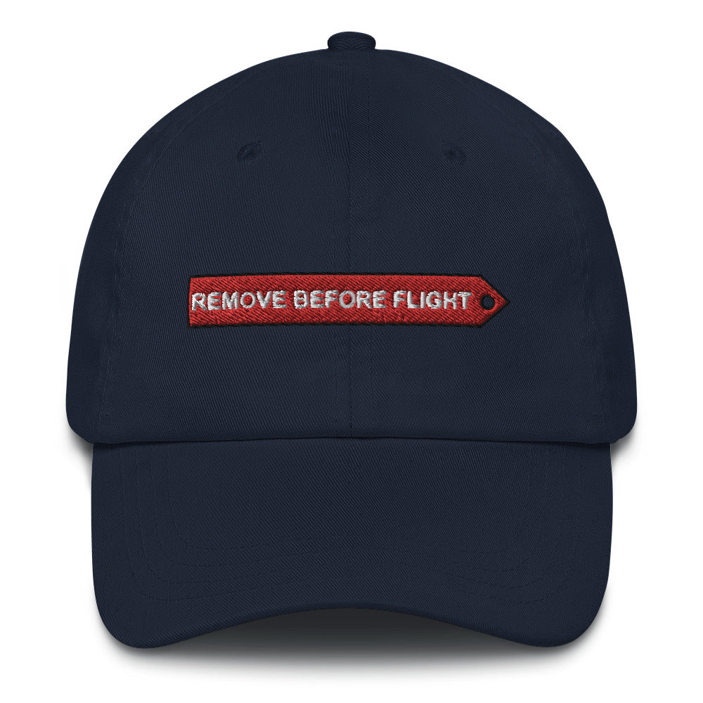 Embroidered Aviation Hat | Remove Before Flight Navy